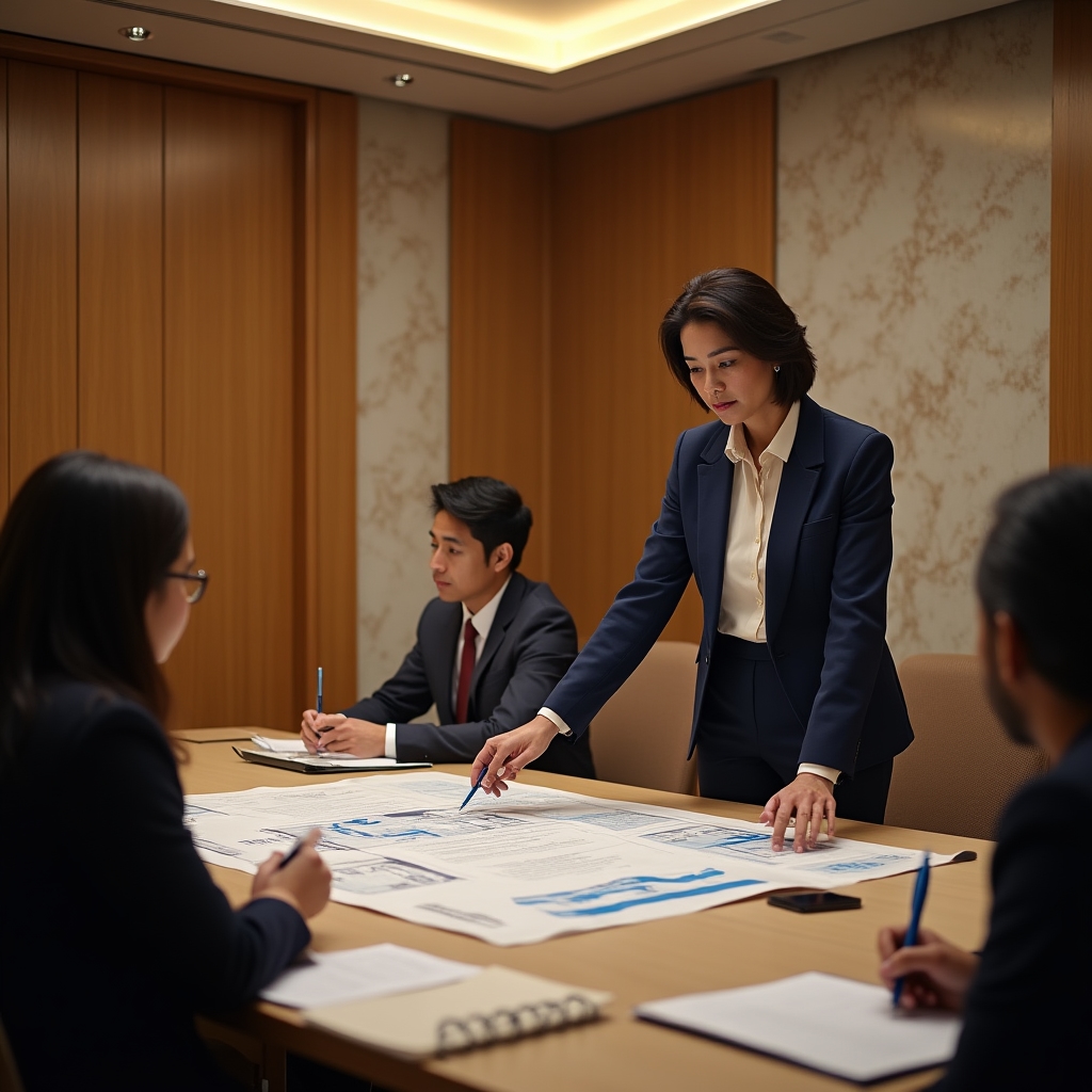 Franchise training session with staff learning standardized operational procedures